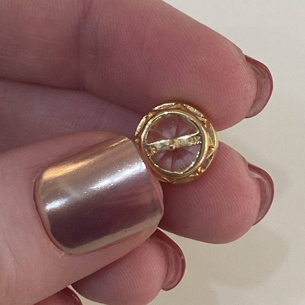 14KT Gold RL signed earrings - Picture 4 of 9